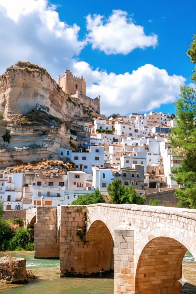 Una imagen del pueblo y el puente romano