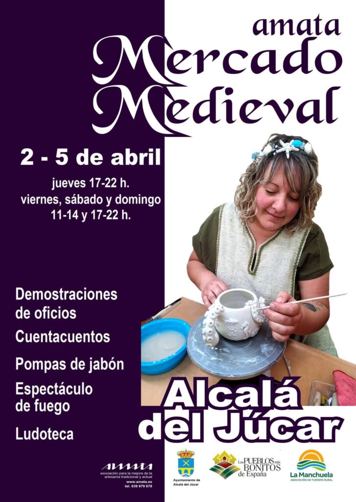 CARTEL PUBLICIDAD DEL MERCADO MEDIEVAL EN ALCALA DEL JUCAR