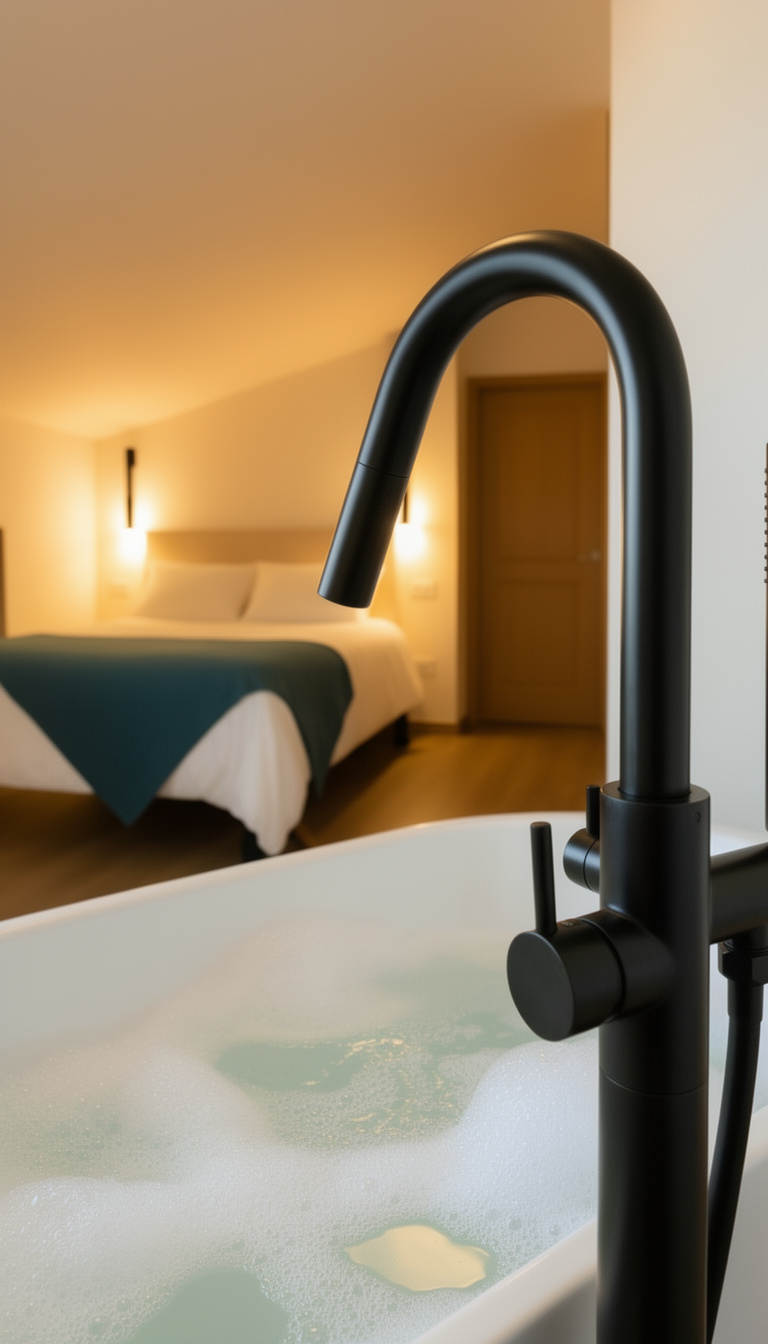 Bañera relax en casa rural Kalea Suite