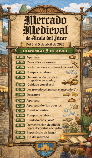 Programa actividades mercado medieval Alcalá del Júcar 2026