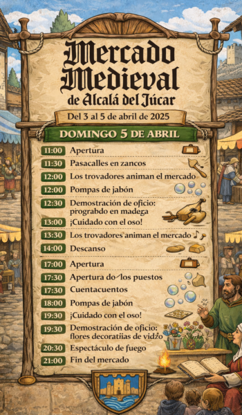 Programa actividades mercado medieval Alcalá del Júcar 2026