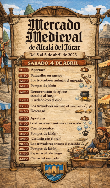 Programa actividades mercado medieval Alcalá del Júcar 2026